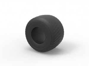 Monster Jam tire 5 Scale 1 to 25 3D Baskı Modeli