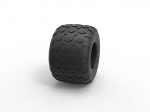 Monster Jam tire 6 Scale 1 to 25 3D Print Model