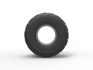 Monster Jam tire 6 Scale 1 to 25 3D-printmodel