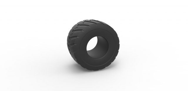 Monster Jam tire 7 Scale 1 to 25 3D प्रिंट मॉडल .c4d .max .obj .3ds .fbx .stl .blend 