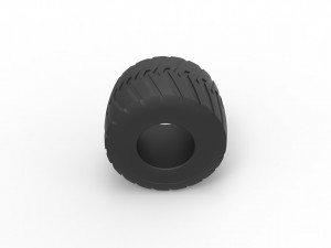 Monster Jam tire 7 Scale 1 to 25 3D प्रिंट मॉडल