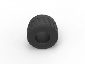 Monster Jam tire 7 Scale 1 to 25 3D Print Model