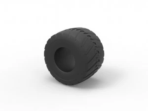 Monster Jam tire 7 Scale 1 to 25 3D Print Model