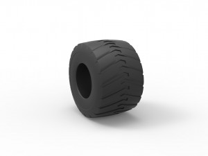 Monster Jam tire 7 Scale 1 to 25 3D प्रिंट मॉडल