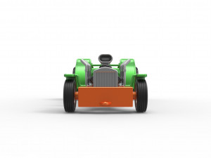 Pulling truck 2wd Hot rod with two V8 Scale 1 to 25 3D-printmodel