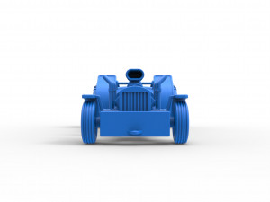 Pulling truck 2wd Hot rod with two V8 Scale 1 to 25 3D-printmodel