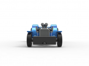 Pulling truck 2wd Hot rod with V12 Scale 1 to 25 3D-printmodel