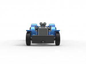 Pulling truck 2wd Hot rod with V12 Scale 1 to 25 3D Print Model