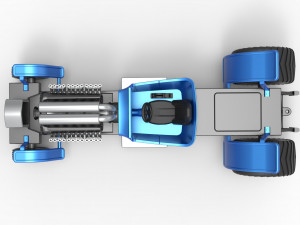 Pulling truck 2wd Hot rod with V12 Scale 1 to 25 3D-printmodel