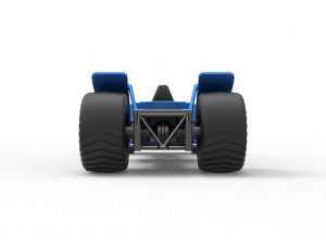 Pulling truck 2wd Hot rod with V12 Scale 1 to 25 3D-printmodel