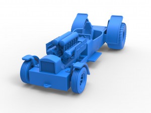 Pulling truck 2wd Hot rod with V12 Scale 1 to 25 3D-printmodel