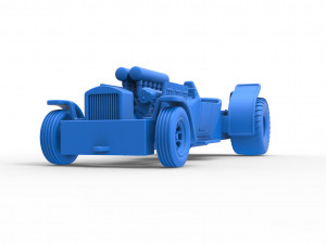 Pulling truck 2wd Hot rod with V12 Scale 1 to 25 3D-printmodel