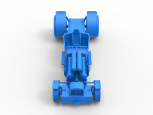 Pulling truck 2wd Hot rod with V12 Scale 1 to 25 3D-printmodel