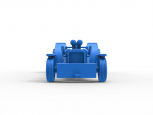 Pulling truck 2wd Hot rod with V12 Scale 1 to 25 3D-printmodel