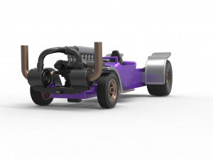 Pulling truck 2wd Hot rod with turbo V12 Scale 1 to 25 3Dプリントモデル