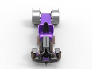 Pulling truck 2wd Hot rod with turbo V12 Scale 1 to 25 3Dプリントモデル