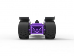 Pulling truck 2wd Hot rod with turbo V12 Scale 1 to 25 3Dプリントモデル