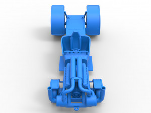 Pulling truck 2wd Hot rod with turbo V12 Scale 1 to 25 3Dプリントモデル