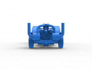 Pulling truck 2wd Hot rod with turbo V12 Scale 1 to 25 3Dプリントモデル