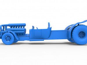 Pulling truck 2wd Hot rod with turbo V12 Scale 1 to 25 3Dプリントモデル