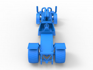 Pulling truck 2wd Hot rod with turbo V12 Scale 1 to 25 3Dプリントモデル