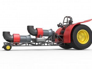 Pulling tractor with 2 jet engines Version 2 Scale 1 to 25 3D Print Model
