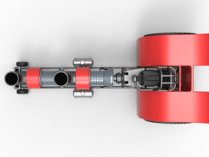 Pulling tractor with 2 jet engines Version 2 Scale 1 to 25 3D Print Model