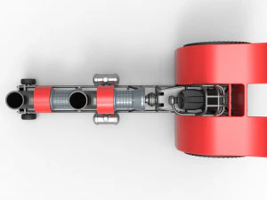 Pulling tractor with 2 jet engines Version 2 Scale 1 to 25 3D Print Model