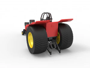 Pulling tractor with 2 jet engines Version 2 Scale 1 to 25 3D Print Model