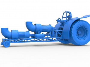 Pulling tractor with 2 jet engines Version 2 Scale 1 to 25 3D Print Model