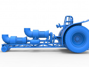 Pulling tractor with 2 jet engines Version 2 Scale 1 to 25 3D Print Model