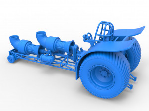 Pulling tractor with 2 jet engines Version 2 Scale 1 to 25 3D Print Model
