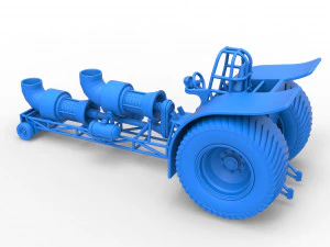 Pulling tractor with 2 jet engines Version 2 Scale 1 to 25 3D Print Model