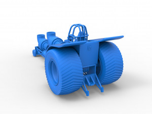 Pulling tractor with 2 jet engines Version 2 Scale 1 to 25 3D Print Model