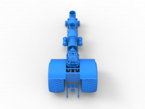 Pulling tractor with 2 jet engines Version 2 Scale 1 to 25 3D Print Model