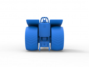 Pulling tractor with 2 jet engines Version 2 Scale 1 to 25 3D Print Model