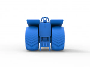 Pulling tractor with 2 jet engines Version 2 Scale 1 to 25 3D Print Model