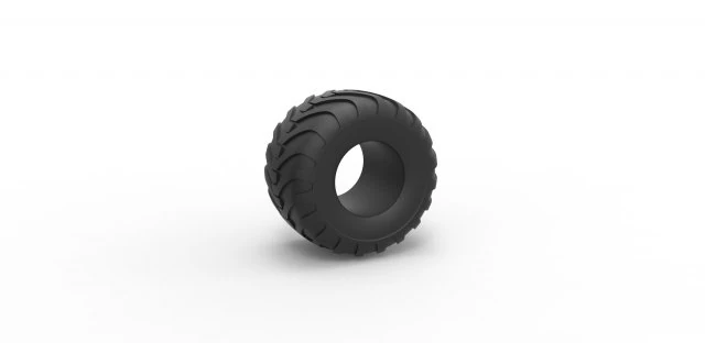 Monster Jam tire 8 Scale 1 to 25 3D Print Model .c4d .max .obj .3ds .fbx .stl .blend 