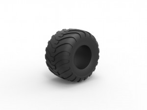 Monster Jam tire 8 Scale 1 to 25 Modelo de impresión 3D