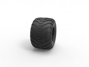 Monster Jam tire 8 Scale 1 to 25 Modelo de impresión 3D