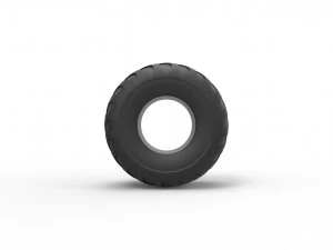 Monster Jam tire 8 Scale 1 to 25 3D Print Model