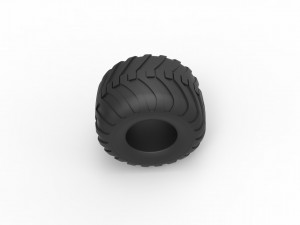 Monster Jam tire 8 Scale 1 to 25 Modelo de impresión 3D