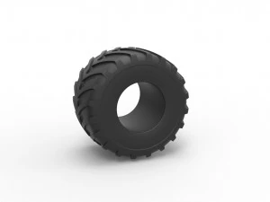 Pneumatico Monster Jam 9 Scala da 1 a 25 Modello di stampa 3D