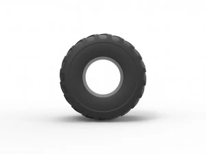 Monster Jam tire 9 Scale 1 to 25 3D Print Model