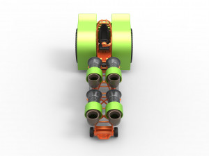 Pulling tractor with 4 jet engines Version 3 Scale 1 to 25 3D 打印模型