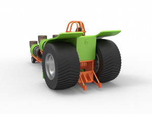 Pulling tractor with 4 jet engines Version 3 Scale 1 to 25 3D 打印模型