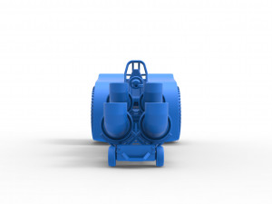 Pulling tractor with 4 jet engines Version 3 Scale 1 to 25 3D 打印模型