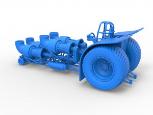 Pulling tractor with 4 jet engines Version 3 Scale 1 to 25 3D 打印模型