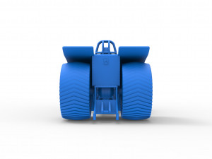 Pulling tractor with 4 jet engines Version 3 Scale 1 to 25 3D 打印模型