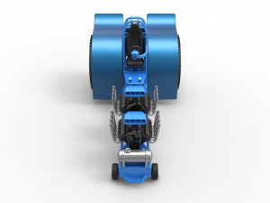 Pulling tractor with 2 engines V8 Scale 1 to 25 Modelo de Impressão 3D